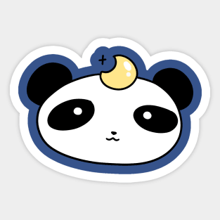 Moon Panda Face Sticker